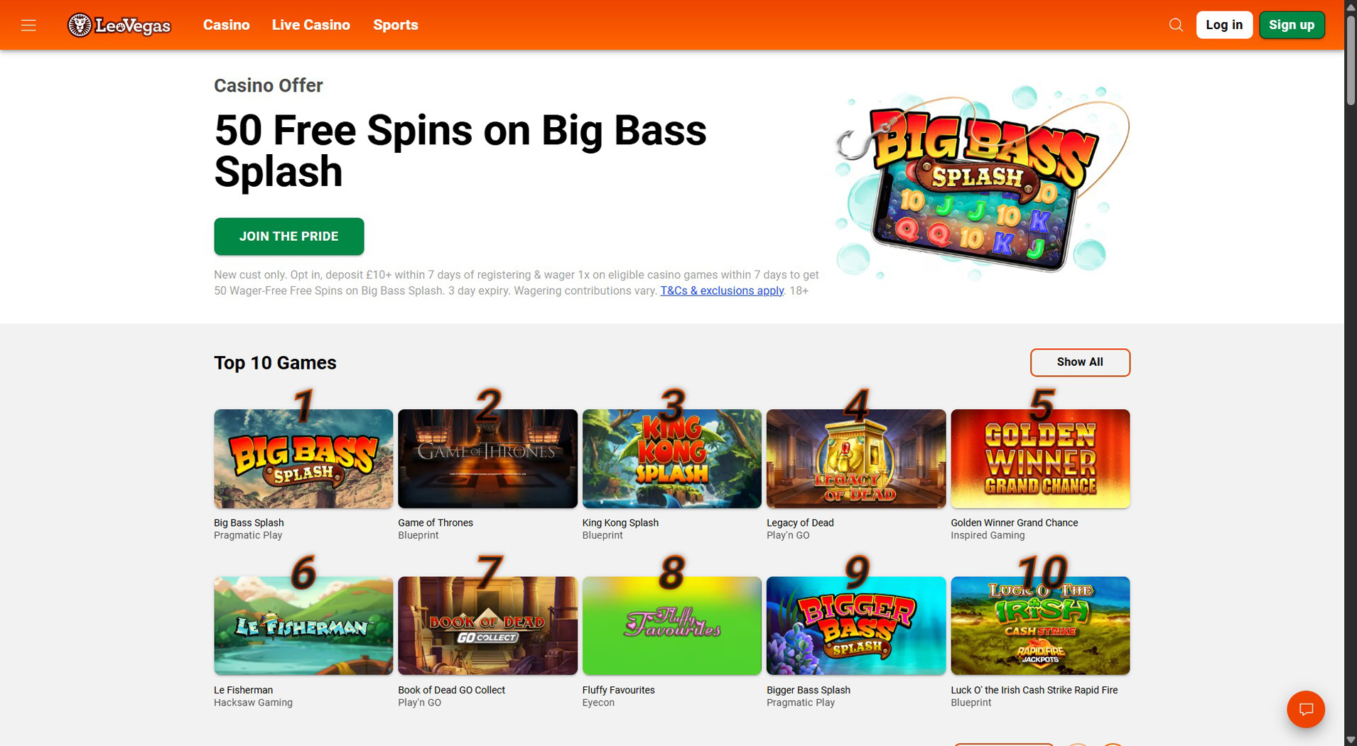 9. Betfred Casino - Easy Sofort Casino Setup